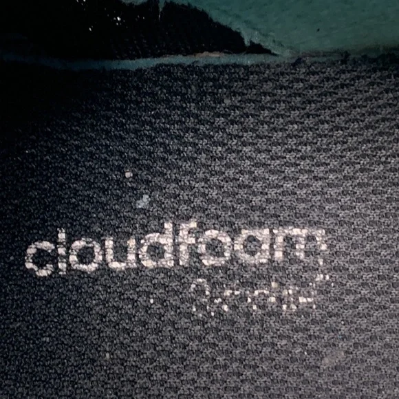 Addidas Running Jogging Workout Shoes Sneakers Black & Aqua Cushion Insoles - Picture 10 of 17